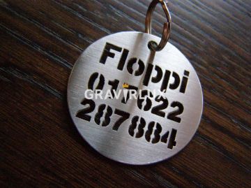 Табелка медальон за кучета от неръждаема стомана - Модел М 90