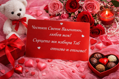 Картичка за подарък с уникално пожелание за вашата половинка!